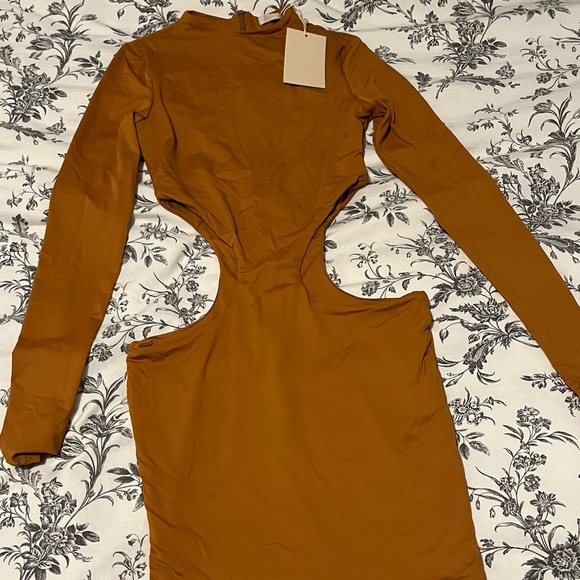 Meshki Dresses & Skirts - Meshki Cut Out Side Long Sleeve Mini Dress